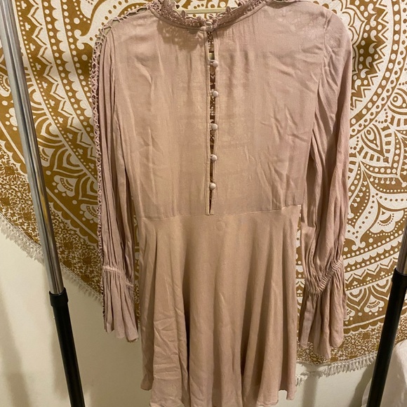 Free People size small blush long sleeve dress - Picture 5 of 6
